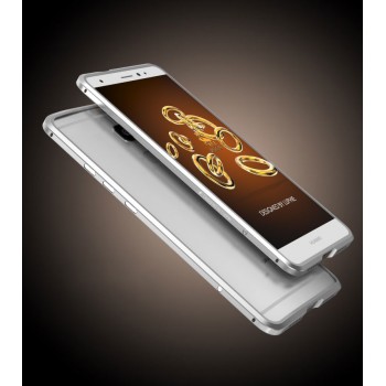 Металлический округлый бампер сборного типа на винтах для Huawei Mate S Белый