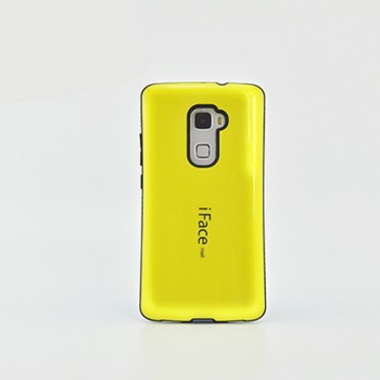 Эргономичный силиконовый непрозрачный чехол с нескользящими гранями для Huawei Mate S Желтый