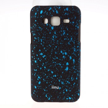 Пластиковый матовый дизайнерский чехол с голографическим принтом Звезды для Samsung Galaxy J5 Голубой