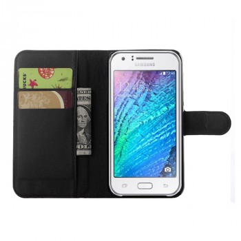 Чехол портмоне подставка на магнитной защелке для Samsung Galaxy J5 Черный