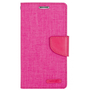 Чехол портмоне подставка на силиконовой основе с тканевым покрытием на магнитной защелке для Samsung Galaxy J5 Розовый
