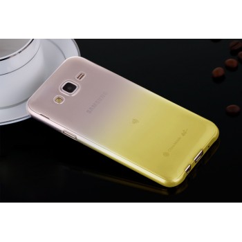 Силиконовый полупрозрачный градиентный чехол для Samsung Galaxy J5 Желтый