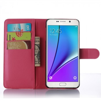Чехол портмоне подставка с магнитной защелкой для Samsung Galaxy A7 (2016) Пурпурный