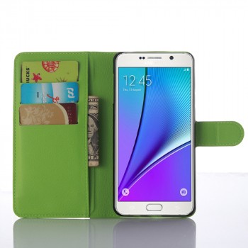 Чехол портмоне подставка с магнитной защелкой для Samsung Galaxy A7 (2016) Зеленый
