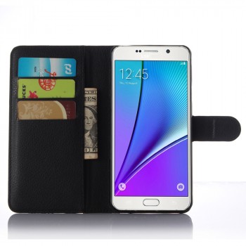 Чехол портмоне подставка с магнитной защелкой для Samsung Galaxy A7 (2016) Черный