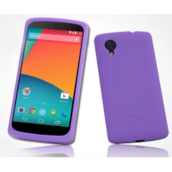 Премиум софт-тач силиконовый чехол для Google Nexus 5 Фиолетовый