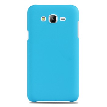 Пластиковый матовый непрозрачный чехол для Samsung Galaxy J5 Голубой