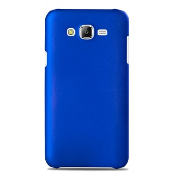 Пластиковый матовый непрозрачный чехол для Samsung Galaxy J5 Синий