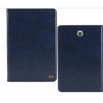 Кожаный чехол подставка на поликарбонатной непрозрачной основе для Samsung Galaxy Tab A 9.7 Синий