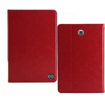 Кожаный чехол подставка на поликарбонатной непрозрачной основе для Samsung Galaxy Tab A 9.7 Красный