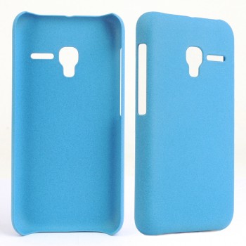 Пластиковый матовый непрозрачный чехол для Alcatel One Touch Pixi 3 (4.5) Голубой