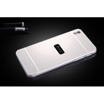 Двухкомпонентный чехол с металлическим бампером и поликарбонатной накладкой для HTC Desire 816 Белый
