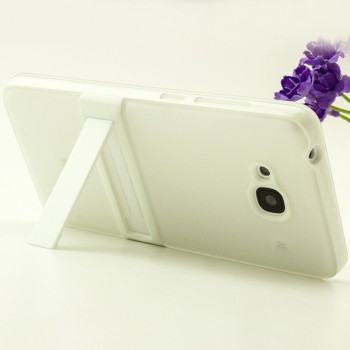 Двухкомпонентный силиконовый чехол с пластиковым бампером-подставкой для Xiaomi RedMi 2 Белый