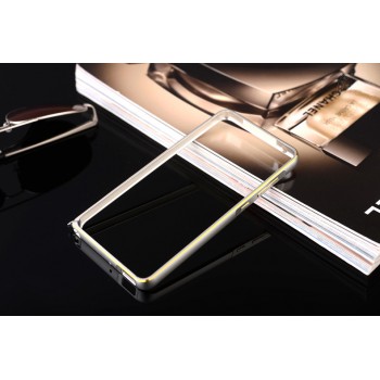 Металлический бампер с золотой окантовкой для Xiaomi RedMi 2 Серый