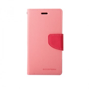 Текстурный чехол портмоне подставка с дизайнерской застежкой для Xiaomi RedMi 2 Розовый