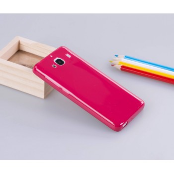 Силиконовый глянцевый непрозрачный чехол для Xiaomi RedMi 2 Пурпурный
