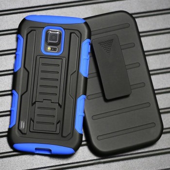 Чехол экстрим защита силикон-пластик для Samsung Galaxy S5 Active Синий