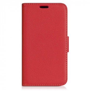 Чехол портмоне подставка с защелкой на пластиковой основе для Samsung Galaxy S5 Active Красный