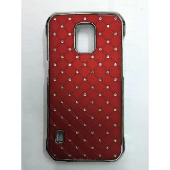 Дизайнерский пластиковый чехол со стразами для Samsung Galaxy S5 Active Красный