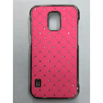 Дизайнерский пластиковый чехол со стразами для Samsung Galaxy S5 Active Розовый
