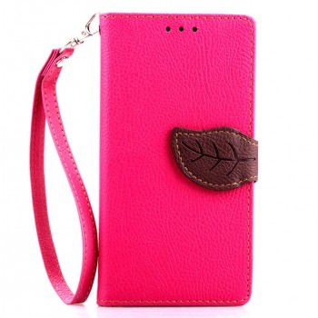 Текстурный чехол портмоне подставка с дизайнерской застежкой для Samsung Galaxy A3 Пурпурный