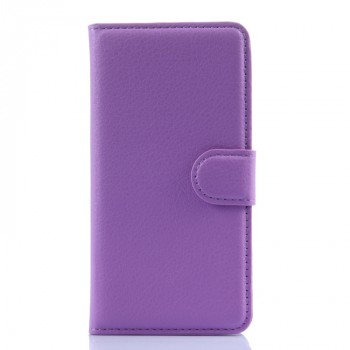 Чехол портмоне подставка на силиконовой основе с отсеком для карт и магнитной защелкой для Samsung Galaxy A3 Фиолетовый