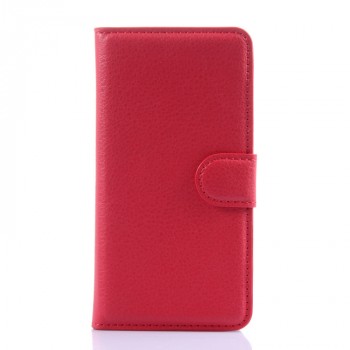 Чехол портмоне подставка на силиконовой основе с отсеком для карт и магнитной защелкой для Samsung Galaxy A3 Красный