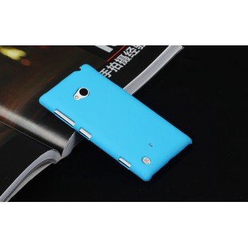 Пластиковый матовый непрозрачный чехол для Nokia Lumia 720 Голубой