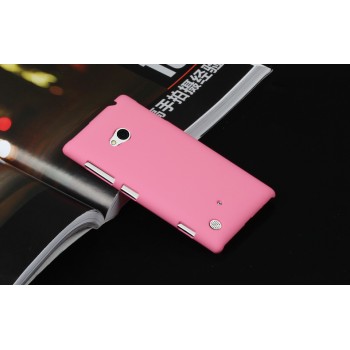 Пластиковый матовый непрозрачный чехол для Nokia Lumia 720 Розовый