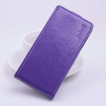 Чехол вертикальная книжка на пластиковой основе с магнитной застежкой для Sony Xperia E3 Фиолетовый