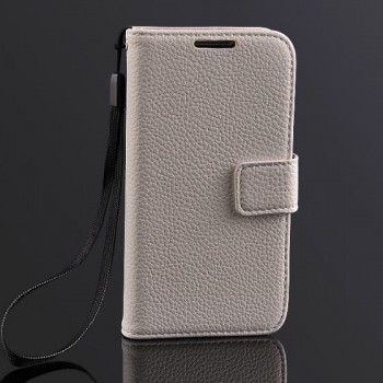 Чехол портмоне подставка на пластиковой основе с магнитной защелкой для Samsung Galaxy S4 Mini Белый