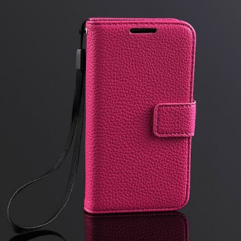 Чехол портмоне подставка на пластиковой основе с магнитной защелкой для Samsung Galaxy S4 Mini Розовый