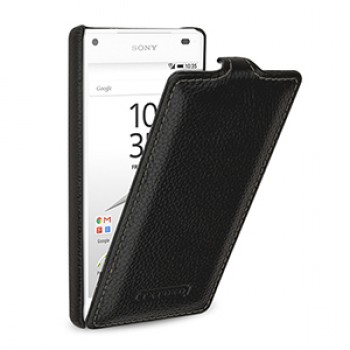 Кожаный чехол вертикальная книжка (нат. кожа) для Sony Xperia Z5 Compact