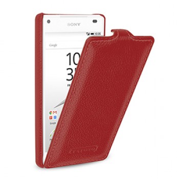 Кожаный чехол вертикальная книжка (нат. кожа) для Sony Xperia Z5 Compact