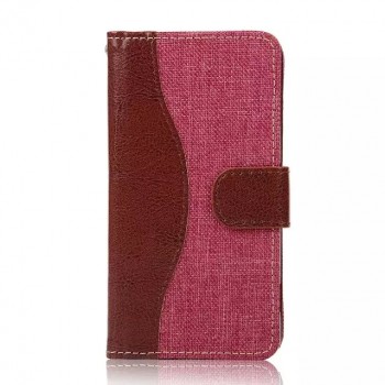 Дизайнерский чехол портмоне с защелкой и тканевым покрытием для Sony Xperia Z5 Compact Розовый