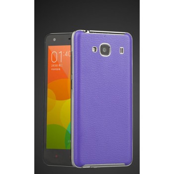Встраиваемый чехол с текстурным покрытием Кожа для Xiaomi RedMi 2 Фиолетовый