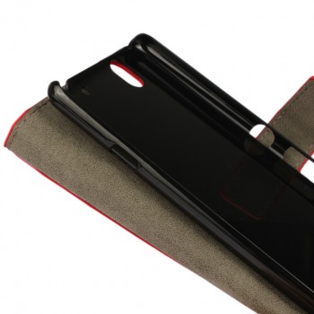 Глянцевый чехол портмоне подставка с защелкой на пластиковой основе для Sony Xperia C4 Черный