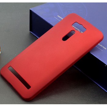 Пластиковый матовый металлик чехол для ASUS ZenFone 2 Laser 6 Красный