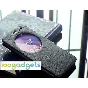 Чехол флип подставка текстурный с круглым окном вызова для ASUS ZenFone 2 Laser 6