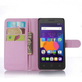 Чехол портмоне подставка с защелкой для Alcatel One Touch POP 3 5.5 Розовый