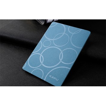 Чехол книжка подставка текстура Узоры на поликарбонатной основе для Samsung Galaxy Tab S 10.5 Голубой