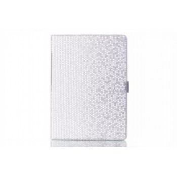 Чехол книжка подставка текстура Алмаз на поликарбонатной основе с магнитной защелкой для Samsung Galaxy Tab S 10.5 Белый
