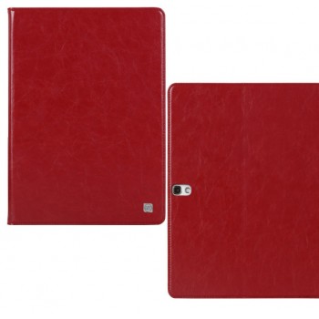 Кожаный чехол книжка подставка на поликарбонатной основе подставка для Samsung Galaxy Tab S 10.5 Бордовый