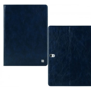 Кожаный чехол книжка подставка на поликарбонатной основе подставка для Samsung Galaxy Tab S 10.5 Синий