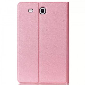 Чехол книжка подставка на поликарбонатной непрозрачной основе для Samsung Galaxy Tab E 9.6 Розовый