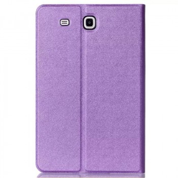 Чехол книжка подставка на поликарбонатной непрозрачной основе для Samsung Galaxy Tab E 9.6 Фиолетовый