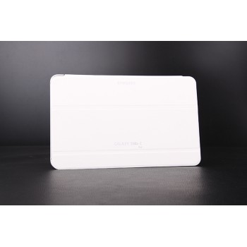 Сегментарный чехол книжка подставка на поликарбонатной непрозрачной основе для Samsung Galaxy Tab E 9.6 Белый