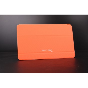Сегментарный чехол книжка подставка на поликарбонатной непрозрачной основе для Samsung Galaxy Tab E 9.6 Оранжевый