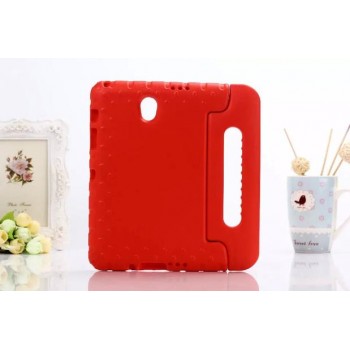 Ударостойкий детский силиконовый гиппоалергенный чехол с подставкой для Samsung Galaxy Tab S 8.4 Красный