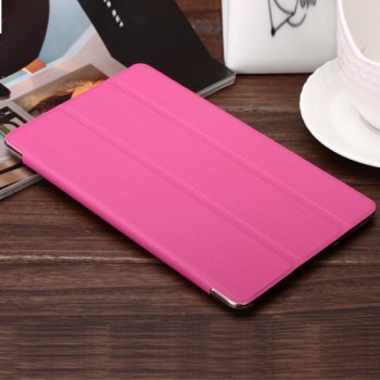 Сегментарный чехол книжка подставка текстура Линии на поликарбонатной транспарентный основе для Samsung Galaxy Tab S 8.4 Розовый